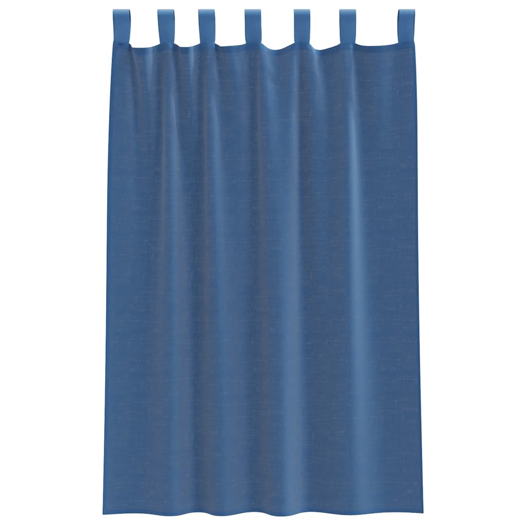 vidaXL Voile Vorhänge mit Schlaufen 2 Stk. Königsblau 140x175 cm