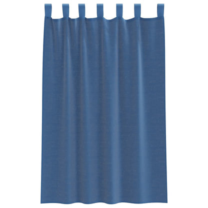 vidaXL Voile Vorhänge mit Schlaufen 2 Stk. Königsblau 140x175 cm