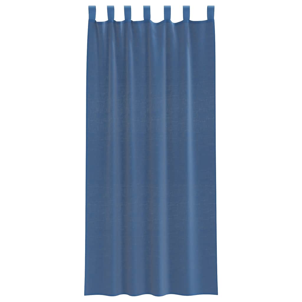 vidaXL Voile Vorhänge mit Schlaufen 2 Stk. Königsblau 140x225 cm