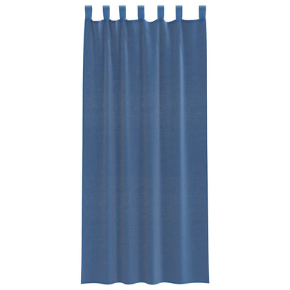 vidaXL Voile Vorhänge mit Schlaufen 2 Stk. Königsblau 140x245 cm