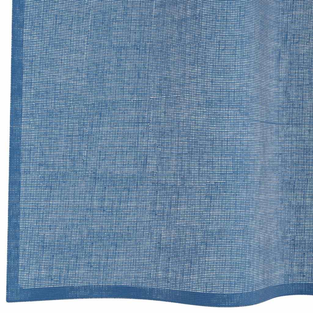 vidaXL Voile Vorhänge mit Schlaufen 2 Stk. Königsblau 140x245 cm