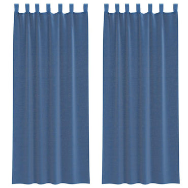 vidaXL Voile Vorhänge mit Schlaufen 2 Stk. Königsblau 140x260 cm