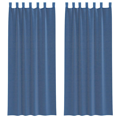 vidaXL Voile Vorhänge mit Schlaufen 2 Stk. Königsblau 140x260 cm