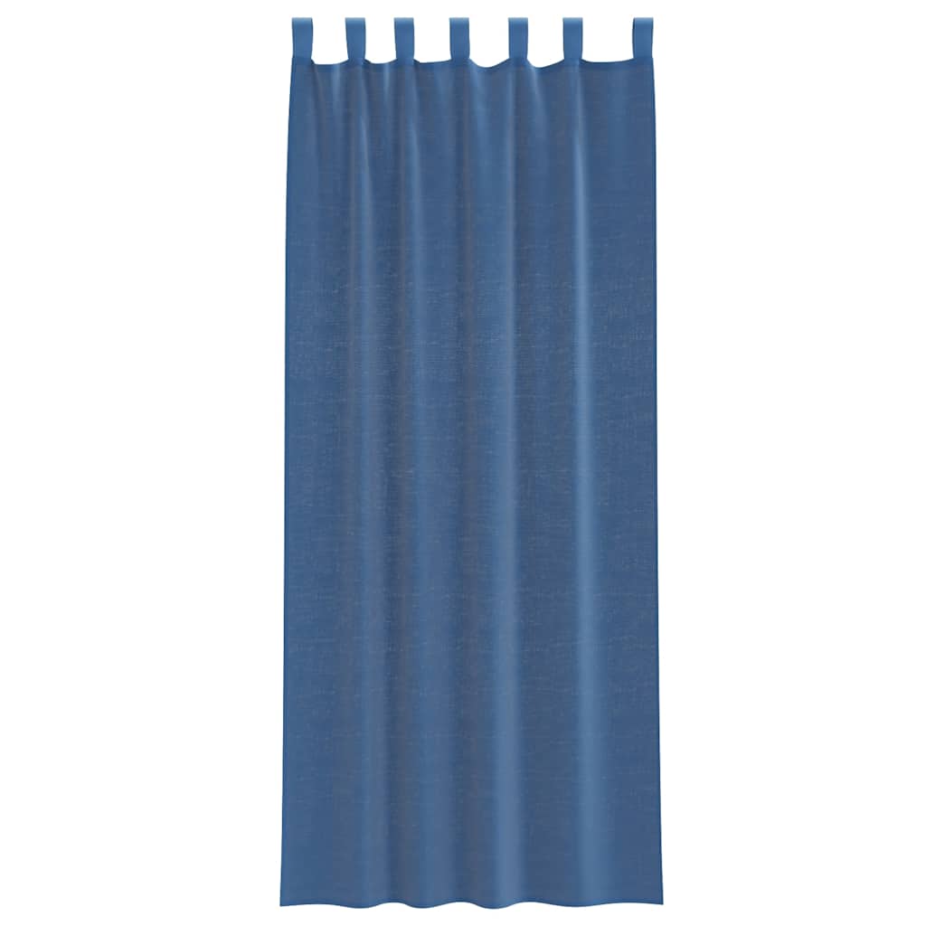 vidaXL Voile Vorhänge mit Schlaufen 2 Stk. Königsblau 140x260 cm