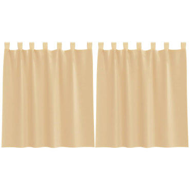 vidaXL Voile Vorhänge mit Schlaufen 2 Stk. Sandfarbe 140x140 cm