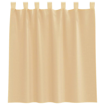 vidaXL Voile Vorhänge mit Schlaufen 2 Stk. Sandfarbe 140x140 cm