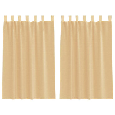 vidaXL Voilages à œillets 2 pcs Sable 140x175 cm
