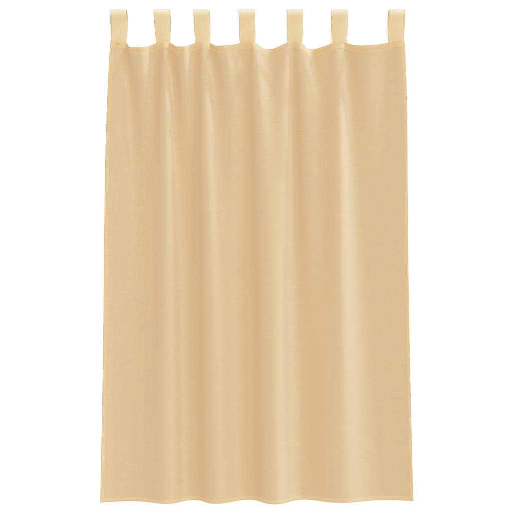 vidaXL Voilages à œillets 2 pcs Sable 140x175 cm