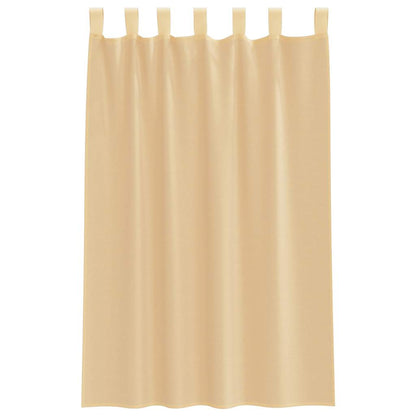 vidaXL Voilages à œillets 2 pcs Sable 140x175 cm