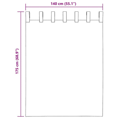 vidaXL Voilages à œillets 2 pcs Sable 140x175 cm