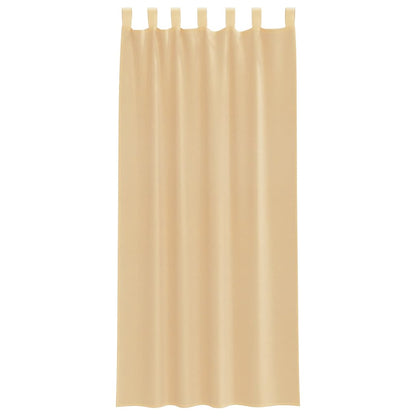 vidaXL Voile Vorhänge mit Schlaufen 2 Stk. Sandfarbe 140x225 cm