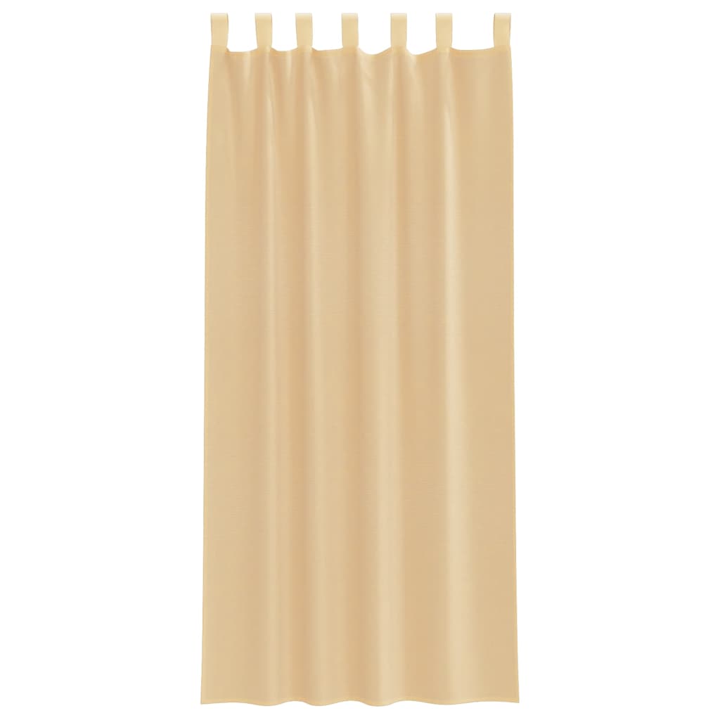 vidaXL Rideaux voilages à œillets 2 pcs Sable 140x245 cm