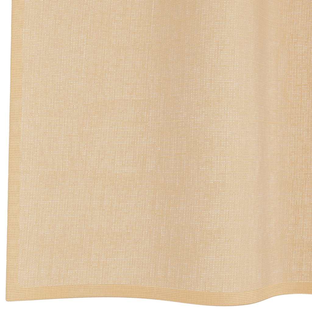 vidaXL Rideaux voilages à œillets 2 pcs Sable 140x245 cm