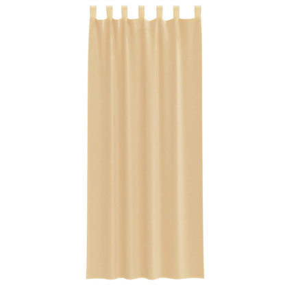 vidaXL Rideaux voilages à pattes 2 pcs Sable 140x260 cm