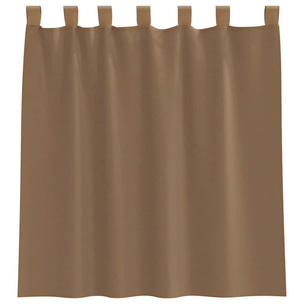 vidaXL Voile Vorhänge mit Schlaufen 2 Stk. Hellbraun 140x140 cm