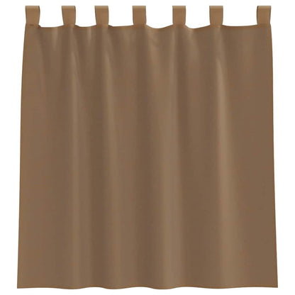 vidaXL Voile Vorhänge mit Schlaufen 2 Stk. Hellbraun 140x140 cm