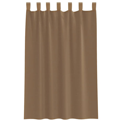 vidaXL Voile Vorhänge mit Schlaufen 2 Stk. Hellbraun 140x175 cm