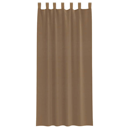 vidaXL Voile Vorhänge mit Schlaufen 2 Stk. Hellbraun 140x225 cm