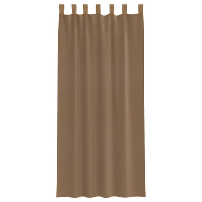 vidaXL Voile Vorhänge mit Schlaufen 2 Stk. Hellbraun 140x245 cm