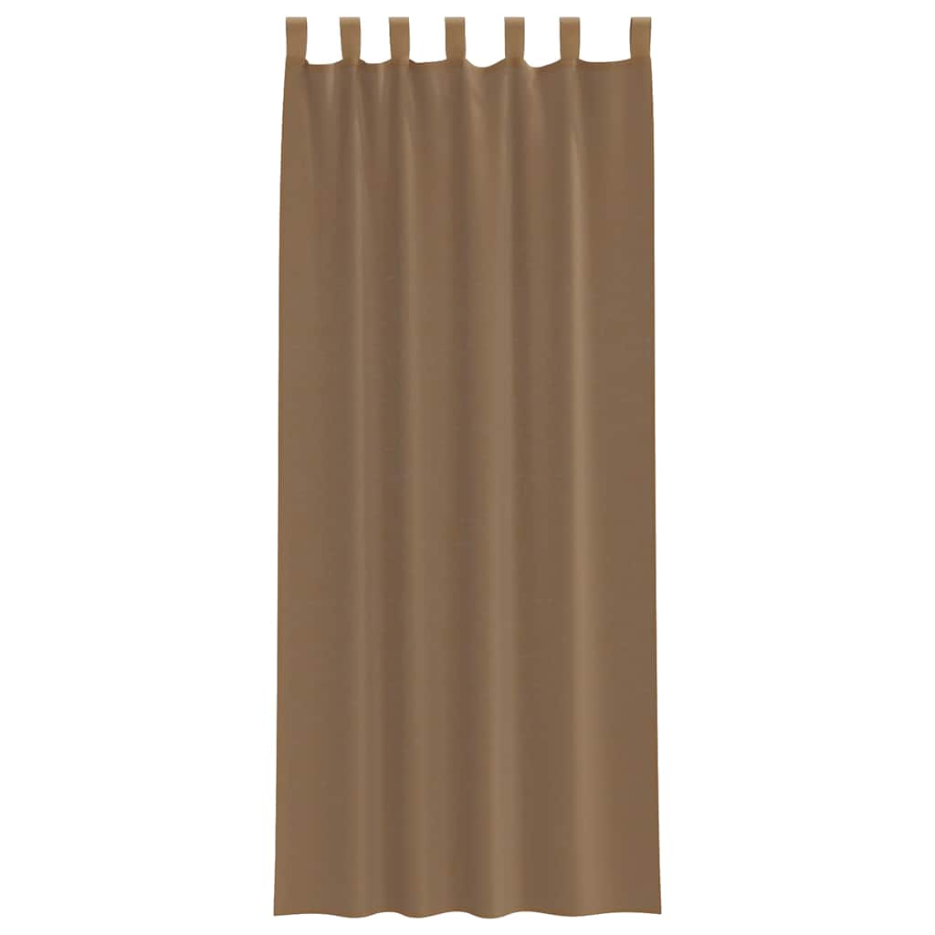 vidaXL Voile Vorhänge mit Schlaufen 2 Stk. Hellbraun 140x260 cm