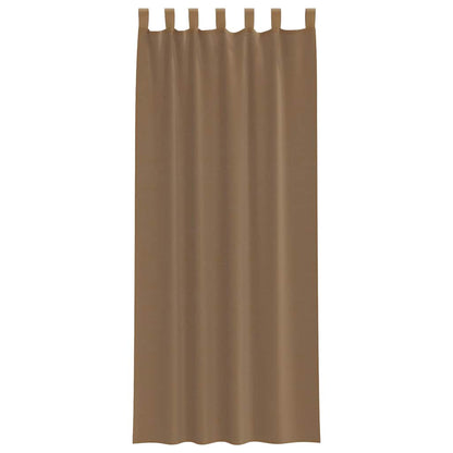 vidaXL Voile Vorhänge mit Schlaufen 2 Stk. Hellbraun 140x260 cm