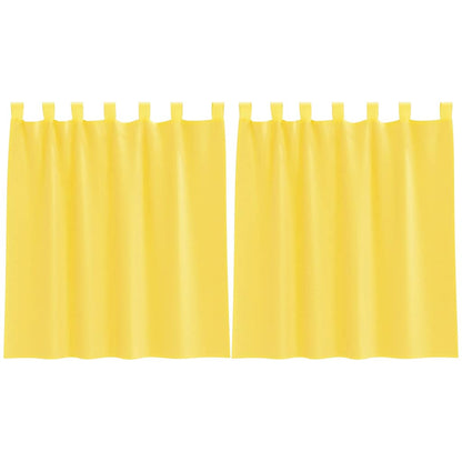 vidaXL Voile Vorhänge mit Schlaufen 2 Stk. Gelb 140x140 cm