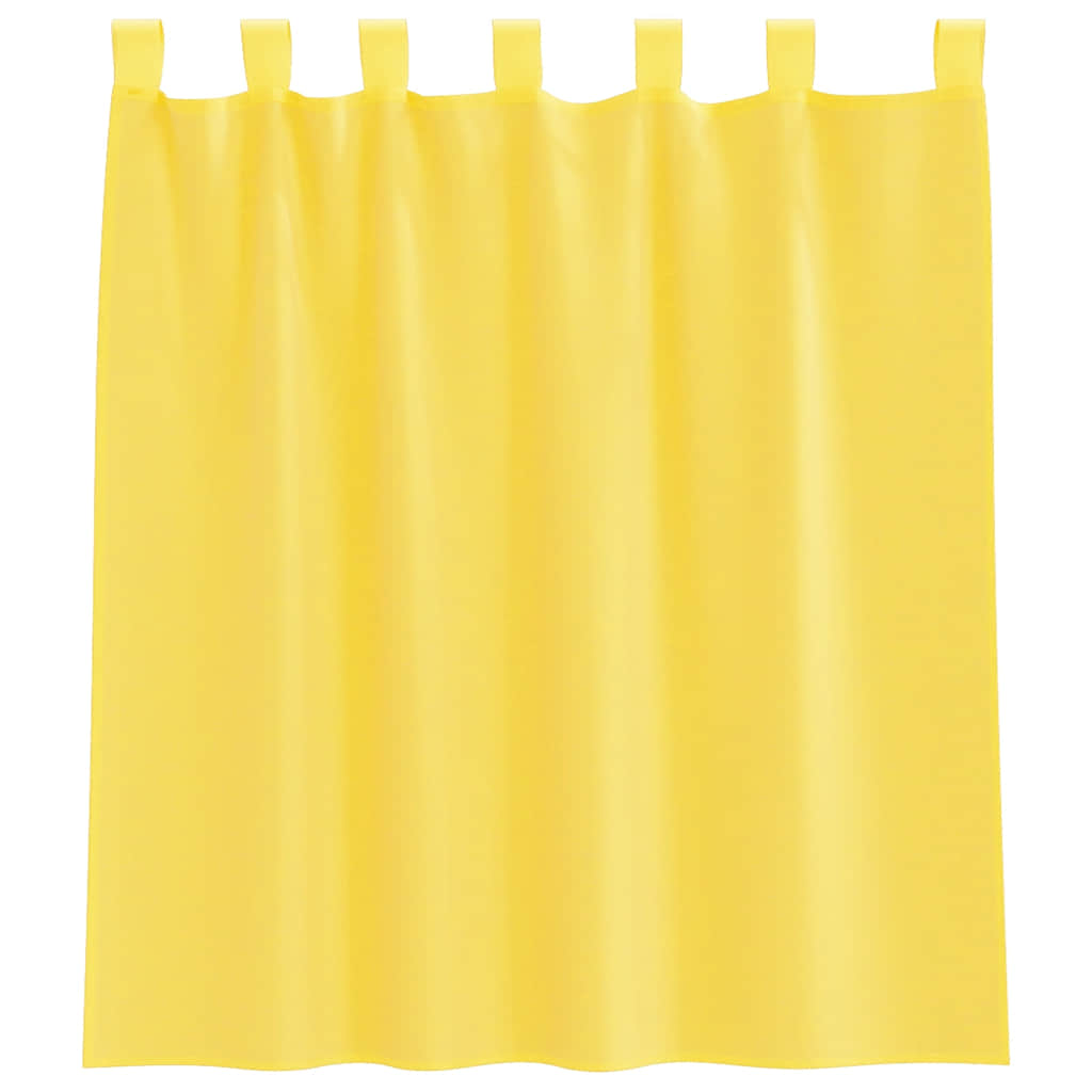 vidaXL Voile Vorhänge mit Schlaufen 2 Stk. Gelb 140x140 cm
