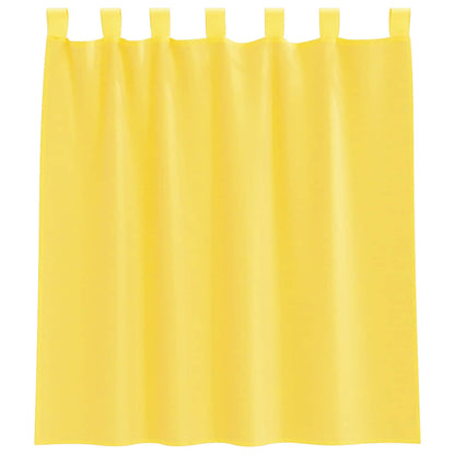vidaXL Voile Vorhänge mit Schlaufen 2 Stk. Gelb 140x140 cm