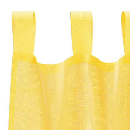 vidaXL Voile Vorhänge mit Schlaufen 2 Stk. Gelb 140x140 cm