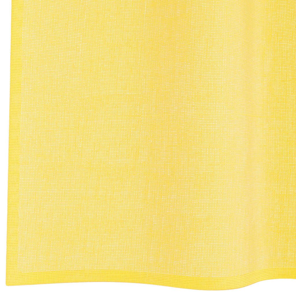 vidaXL Voile Vorhänge mit Schlaufen 2 Stk. Gelb 140x140 cm
