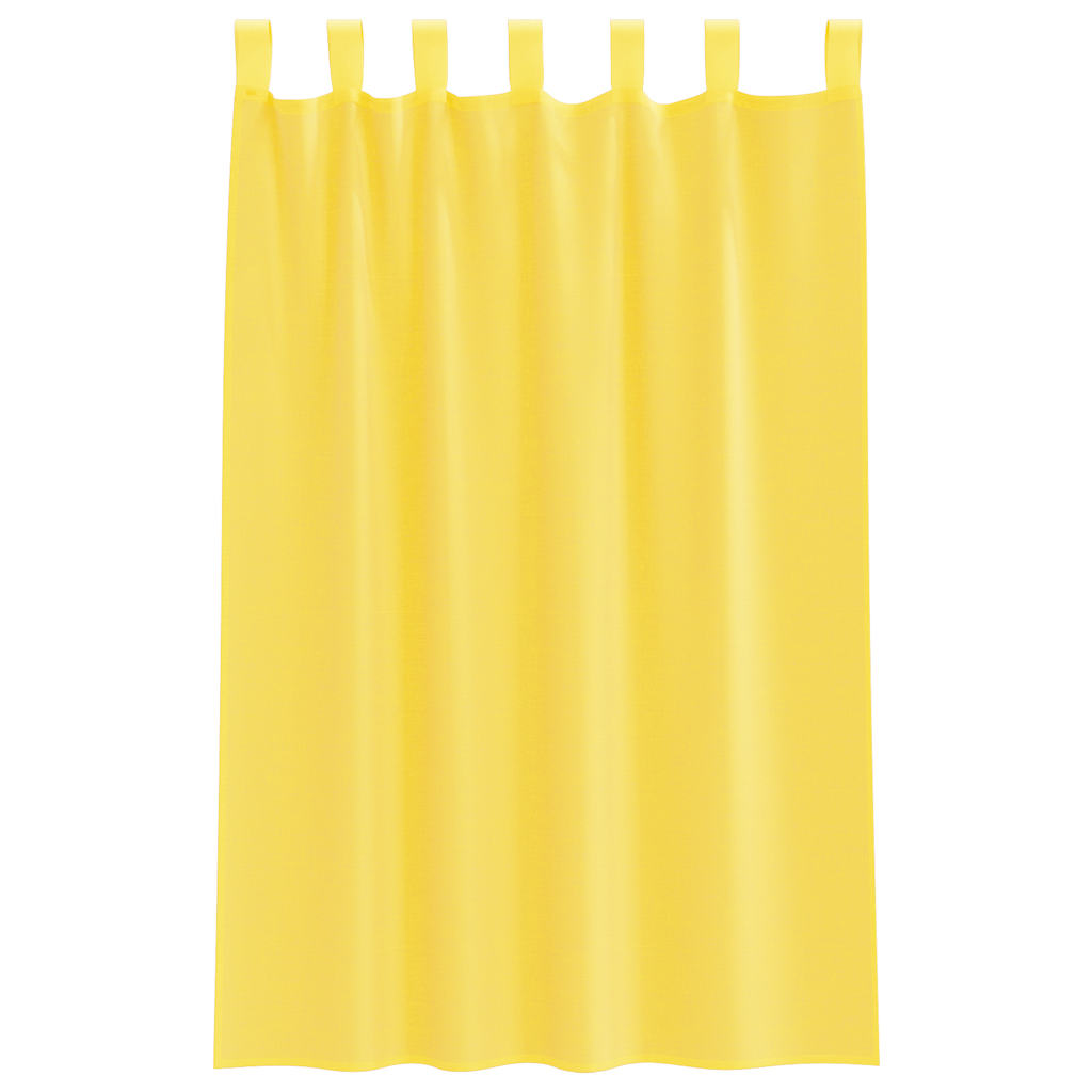 vidaXL Voile Vorhänge mit Schlaufen 2 Stk. Gelb 140x175 cm