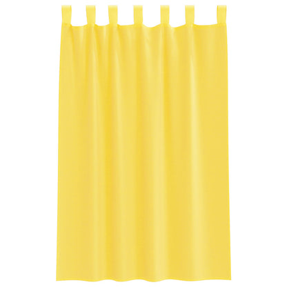 vidaXL Voile Vorhänge mit Schlaufen 2 Stk. Gelb 140x175 cm