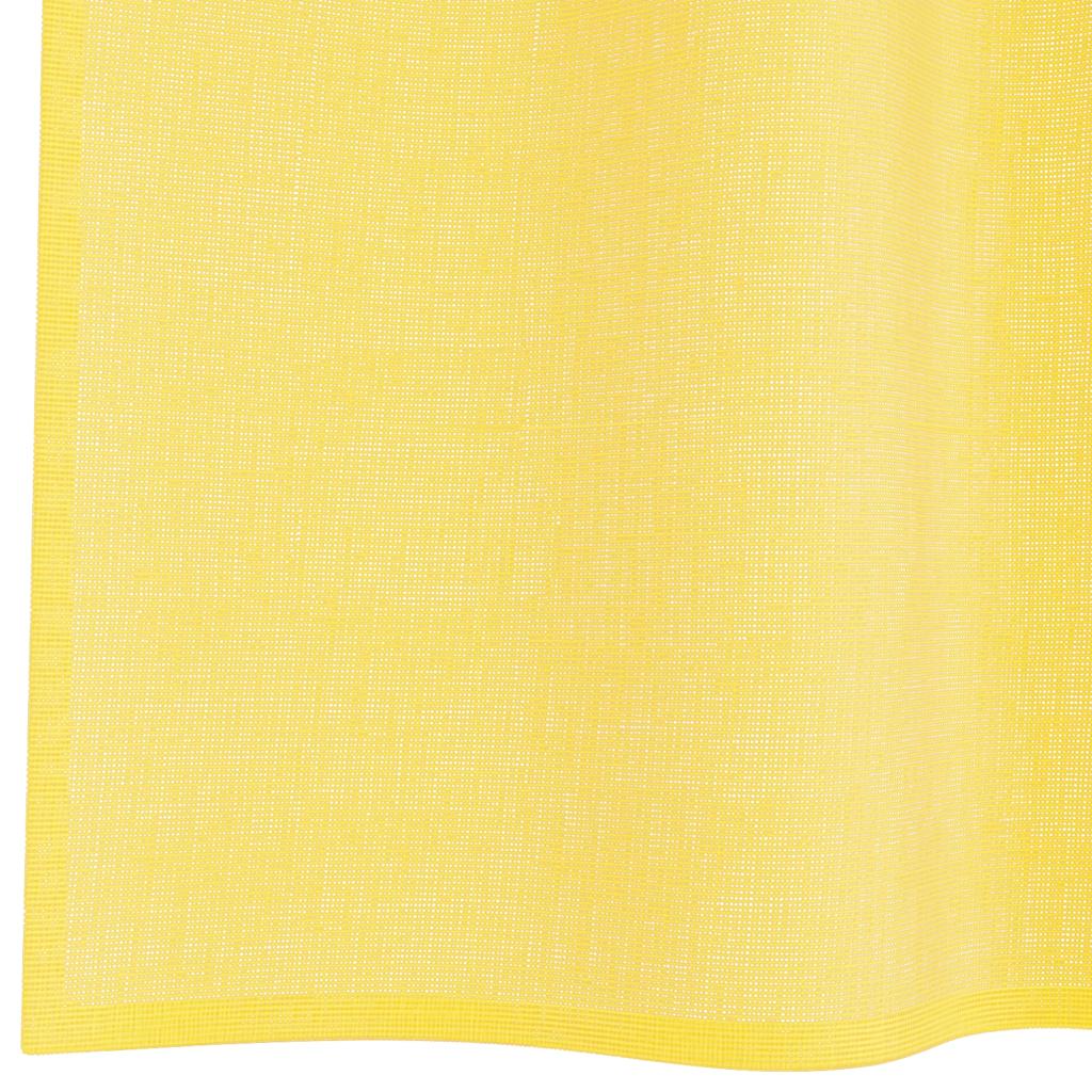 vidaXL Voile Vorhänge mit Schlaufen 2 Stk. Gelb 140x175 cm