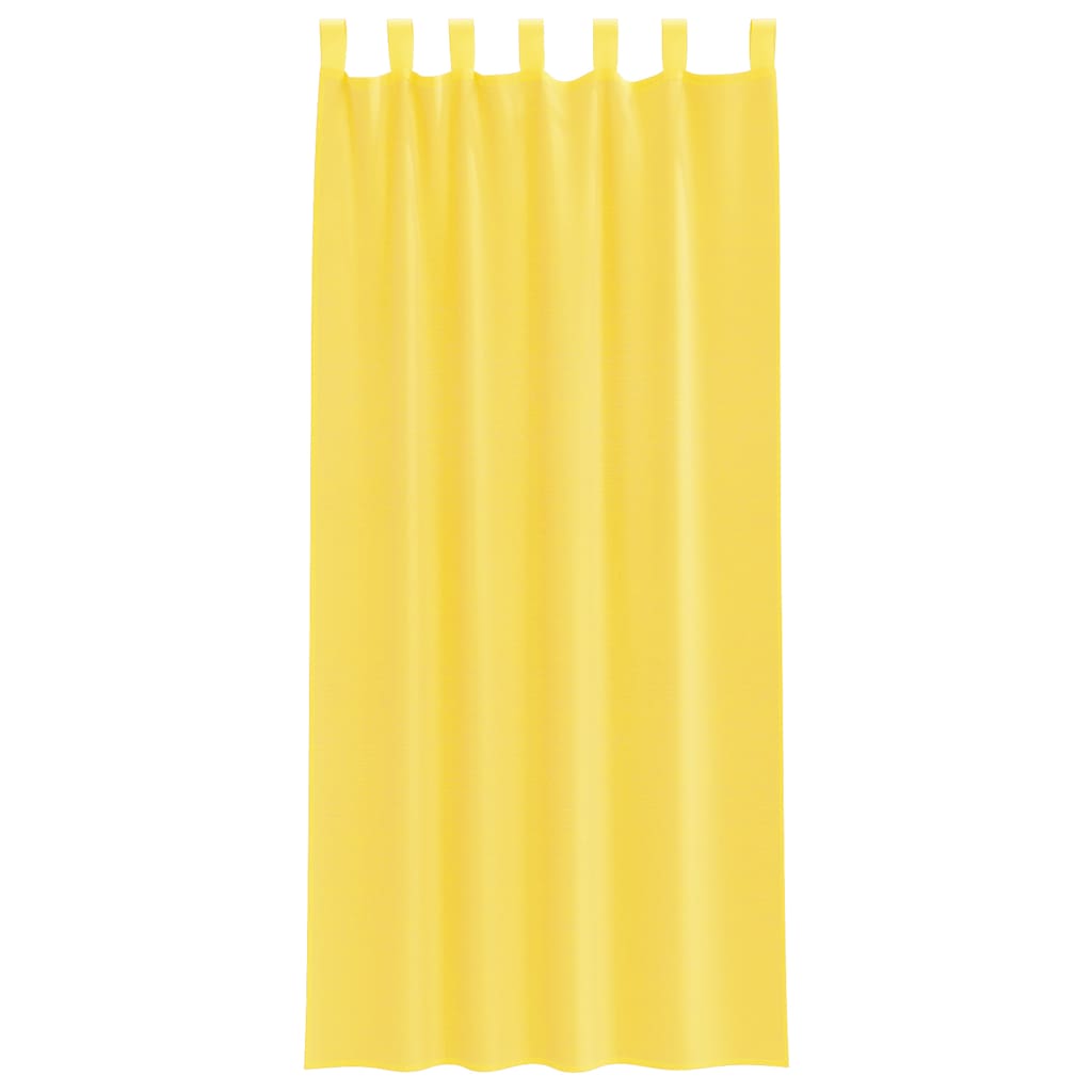 vidaXL Voile Vorhänge mit Schlaufen 2 Stk. Gelb 140x245 cm