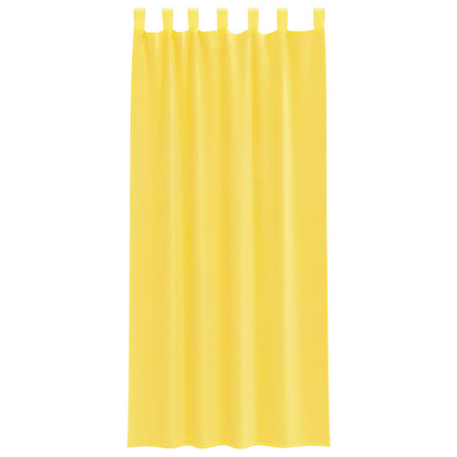 vidaXL Voile Vorhänge mit Schlaufen 2 Stk. Gelb 140x245 cm