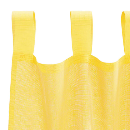 vidaXL Voile Vorhänge mit Schlaufen 2 Stk. Gelb 140x245 cm