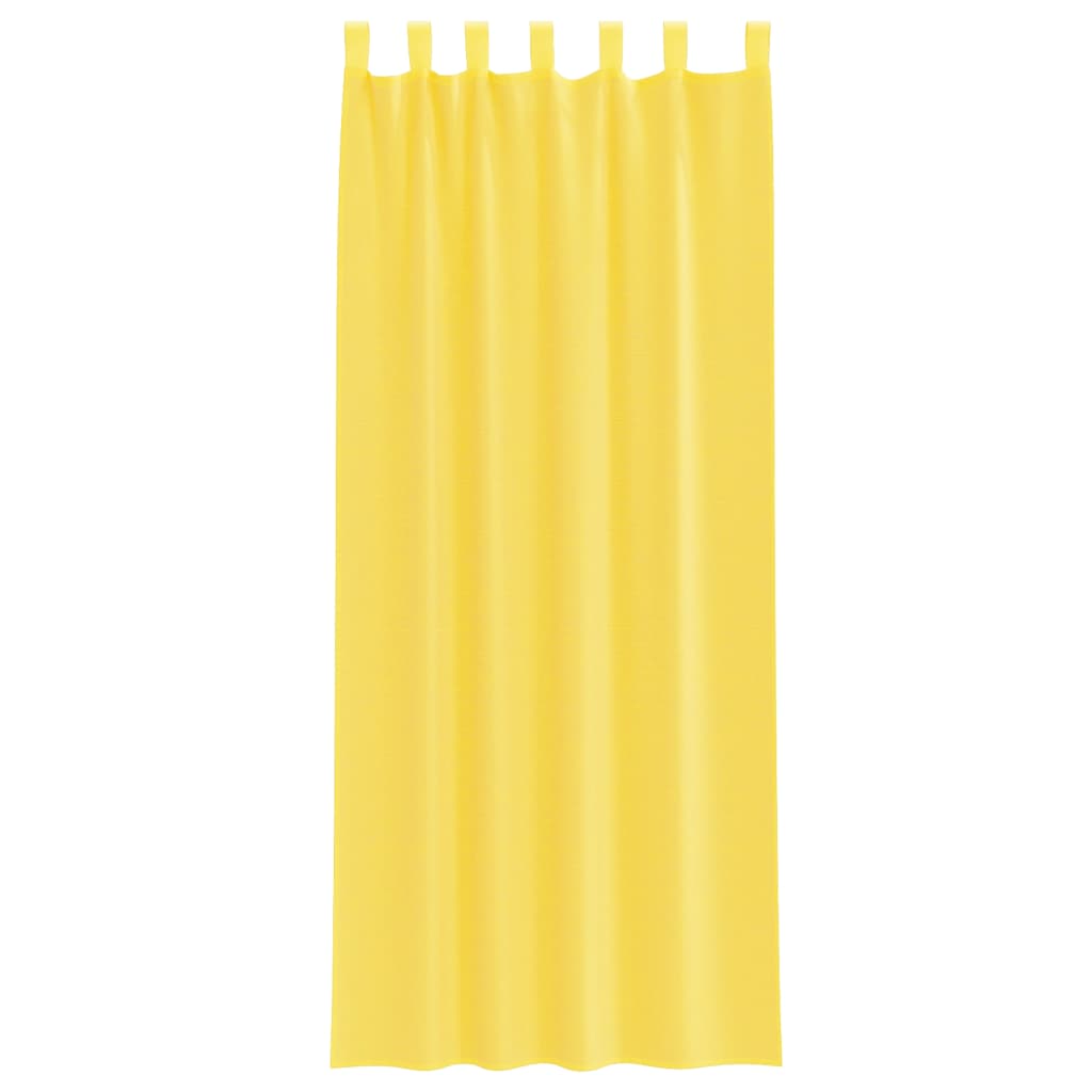 vidaXL Voile Vorhänge mit Schlaufen 2 Stk. Gelb 140x260 cm
