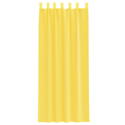 vidaXL Voile Vorhänge mit Schlaufen 2 Stk. Gelb 140x260 cm
