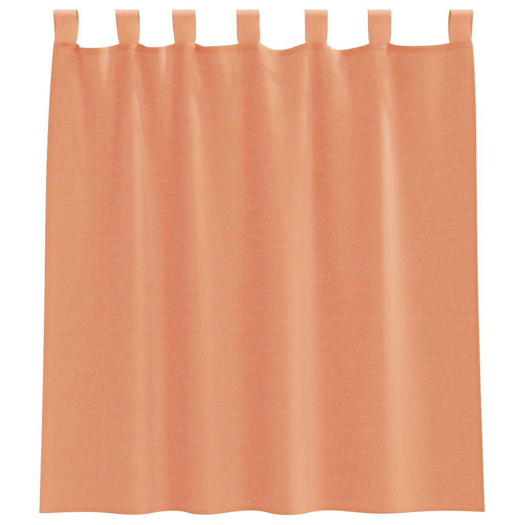 vidaXL Rideaux voiles à œillets 2 pcs Rouge terre cuite 140x140 cm