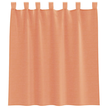 vidaXL Rideaux voiles à œillets 2 pcs Rouge terre cuite 140x140 cm
