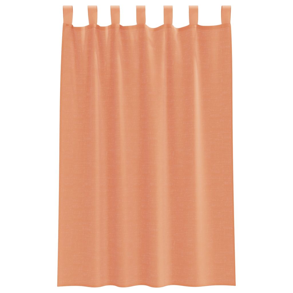 vidaXL Voile Vorhänge mit Schlaufen 2 Stk. Terrakottarot 140x175 cm