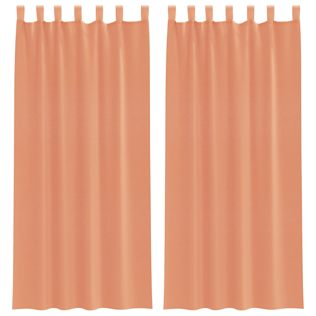 vidaXL Voilages à œillets 2 pcs Rouge terre cuite 140x225 cm