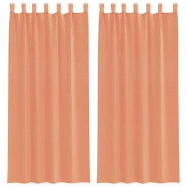 vidaXL Voilages à œillets 2 pcs Rouge terre cuite 140x225 cm