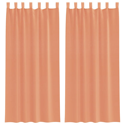 vidaXL Voilages à œillets 2 pcs Rouge terre cuite 140x225 cm