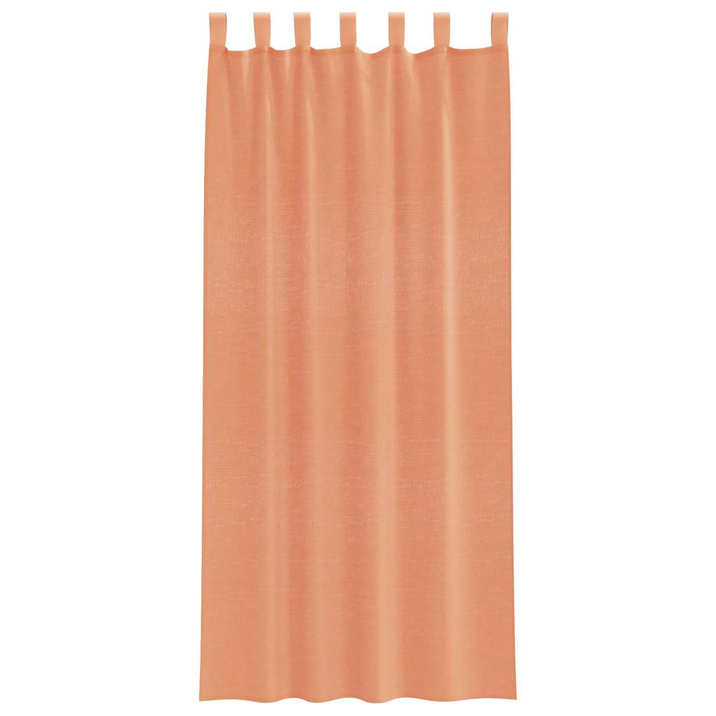 vidaXL Voilages à œillets 2 pcs Rouge terre cuite 140x225 cm