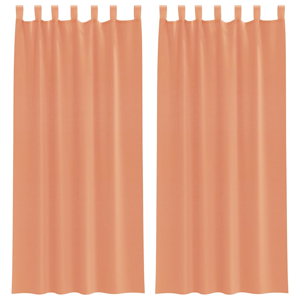 vidaXL Voilages à boucles 2 pcs Rouge terre cuite 140x245 cm