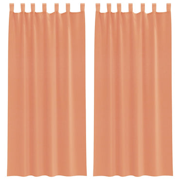 vidaXL Voilages à boucles 2 pcs Rouge terre cuite 140x245 cm