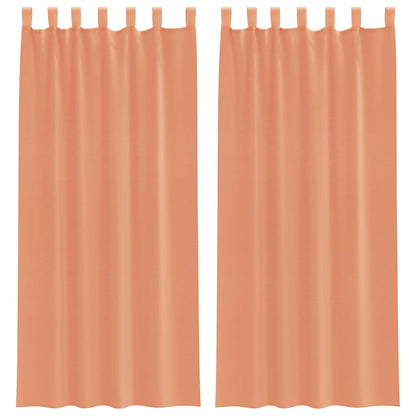 vidaXL Voilages à boucles 2 pcs Rouge terre cuite 140x245 cm