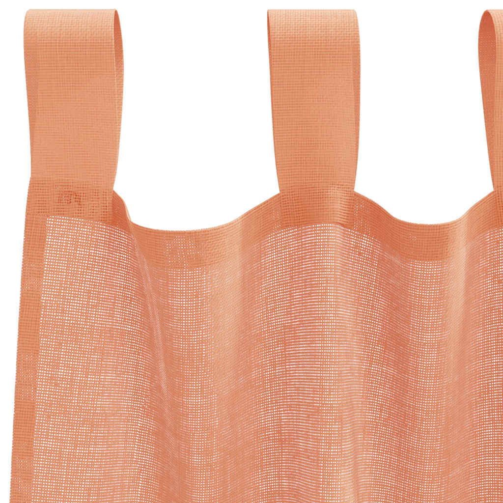 vidaXL Voilages à boucles 2 pcs Rouge terre cuite 140x245 cm