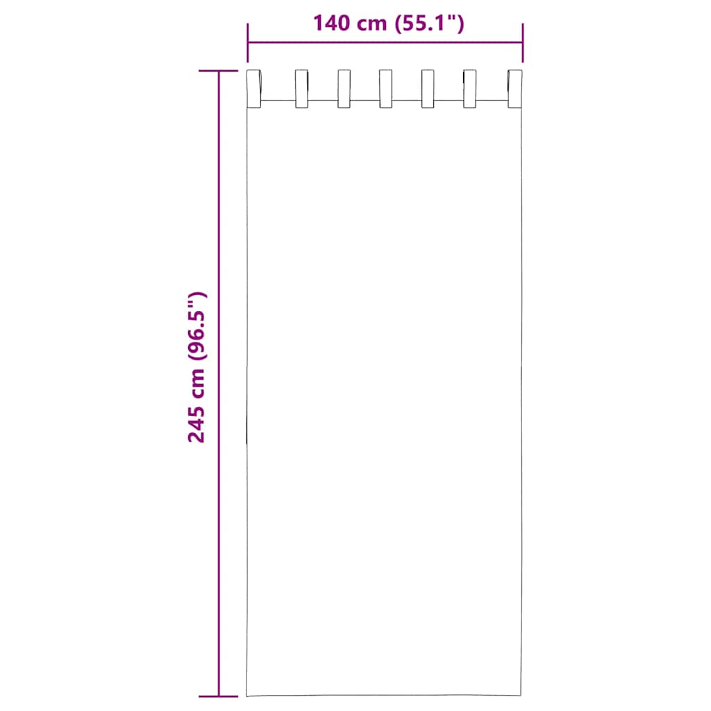 vidaXL Voilages à boucles 2 pcs Rouge terre cuite 140x245 cm